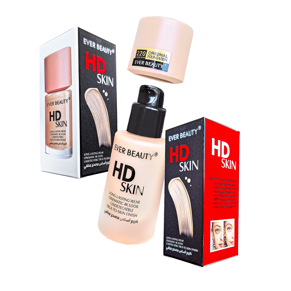 کرم پودر هفت کاره اِوِر بیوتی (Ever Beauty) مدل اچ‌دی اسکین HD SKIN (مات و ضد آب +SPF45)