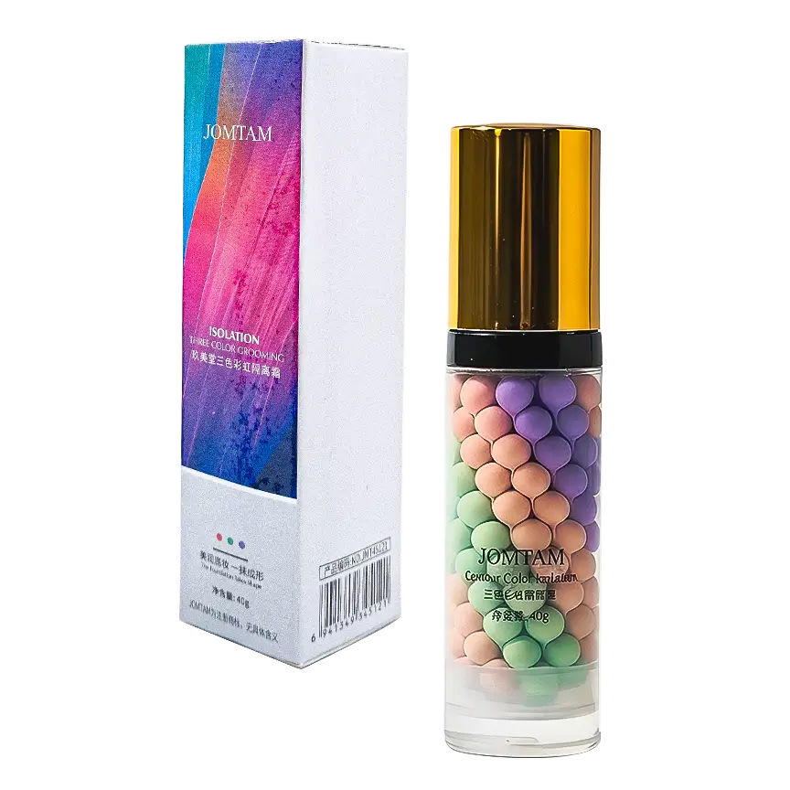 پرایمر و بیس آرایش سه رنگ جومتام (JOMTAM) مدل مرواریدی (اصلاح کننده رنگ پوست)