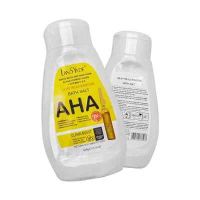 نمک حمام و فوم شستشوی صورت و بدن لانسیاد (LANSYADE) مدل AHA و ویتامین C (روشن کننده 5 برابر)