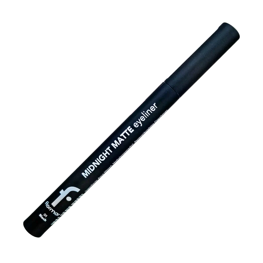 خط چشم مایع کوزه‌ای مات مدل میدنایت (Midnight Matte) کد 01 مشکی عمیق کربنی (اورجینال)