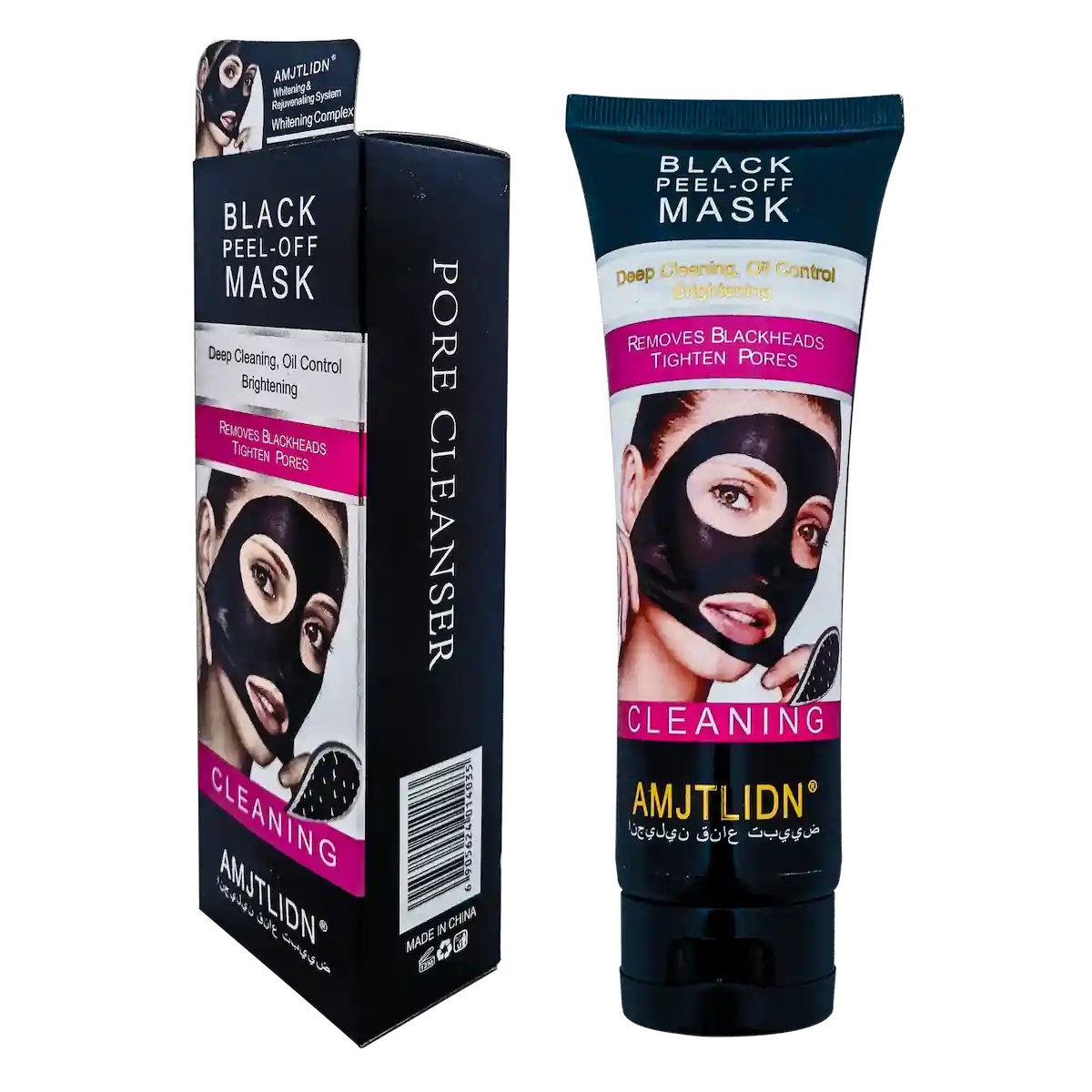ماسک سیاه و لایه بردار زغال فعال AMJTLIDN مدل پیل آف (ضد جوش سرسیاه و روشن کننده)
