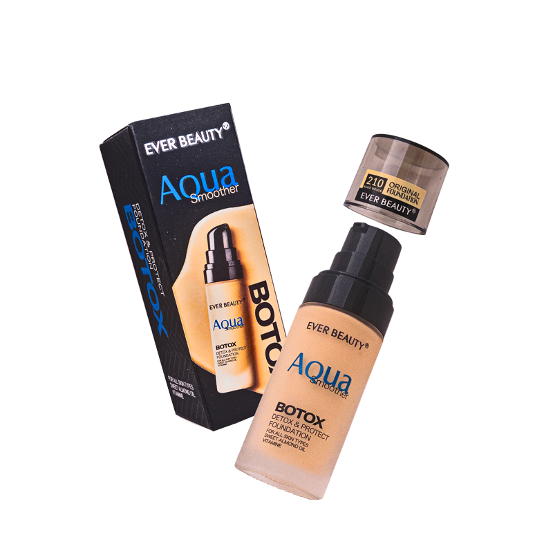 کرم پودر اور بیوتی Ever Beauty مدل Aqua Smoother مناسب انواع پوست حاوی روغن بادام شیرین ویتامینه 40 میل