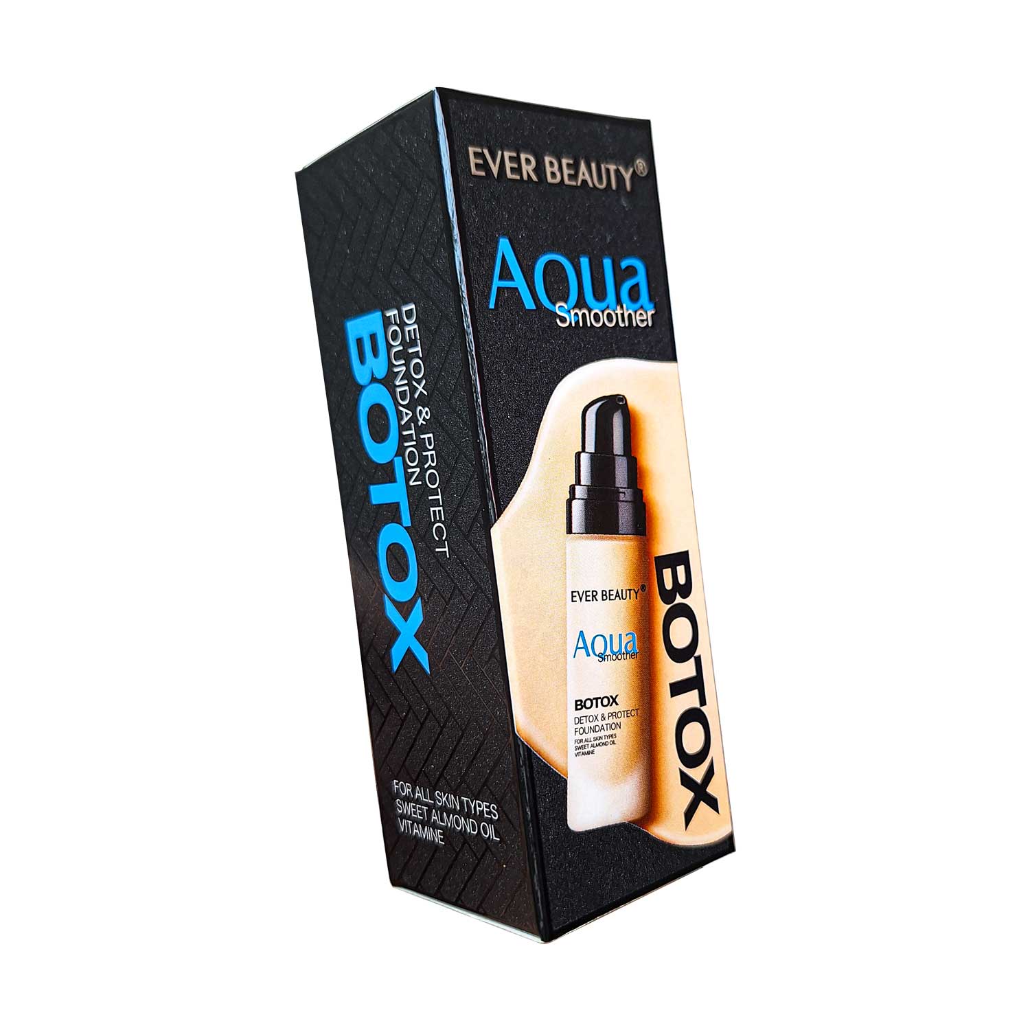 کرم پودر اور بیوتی Ever Beauty مدل Aqua Smoother مناسب انواع پوست حاوی روغن بادام شیرین ویتامینه 40 میل